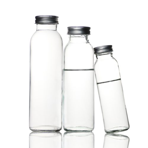 Glass Juice Containers with Lids,250ml,350ml,500ml