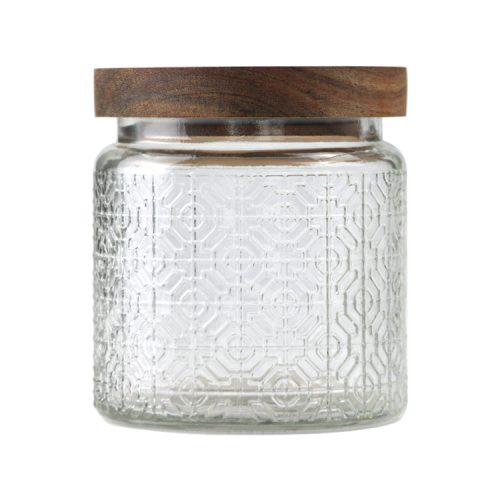 Glass and Bamboo Food Storage 500ml