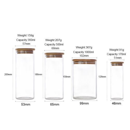 170ml 360ml 500ml 1000ml Wholesale Glass Spice Jars with Lids Featured Image