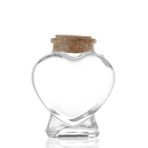 90ml Heart Shaped Glass Jars Wholesale